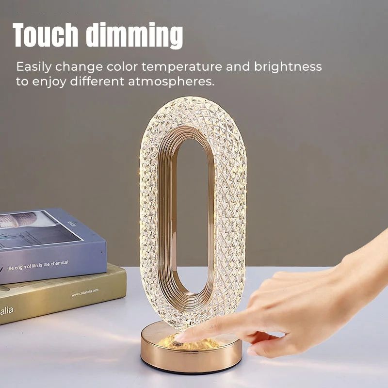 Modern Iron Crystal Table Lamp - Image 4