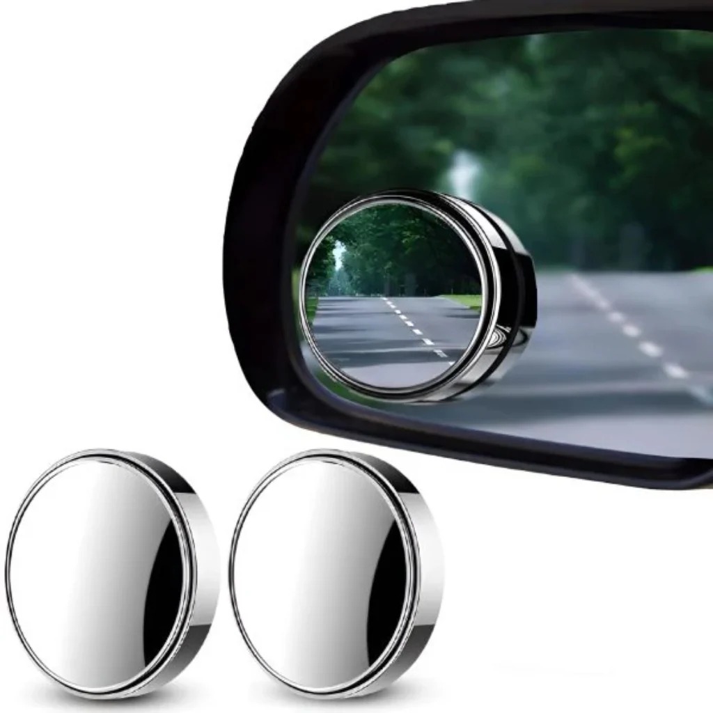 Car Blind Spot Mirror Set, 2 Pcs Round Original Glass Convex Mirrors - Image 2