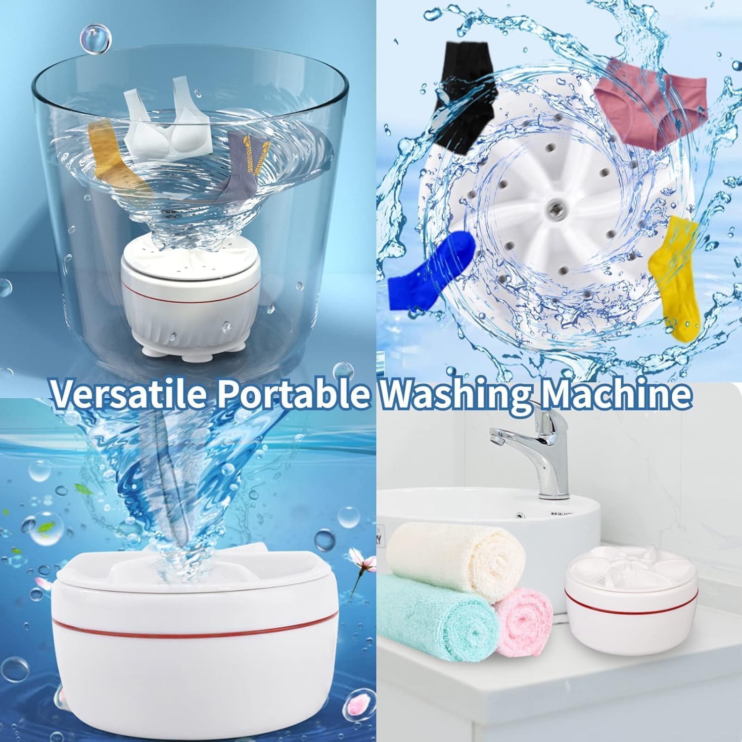 Portable Mini Turbo Washing Machine with USB Power - Image 3