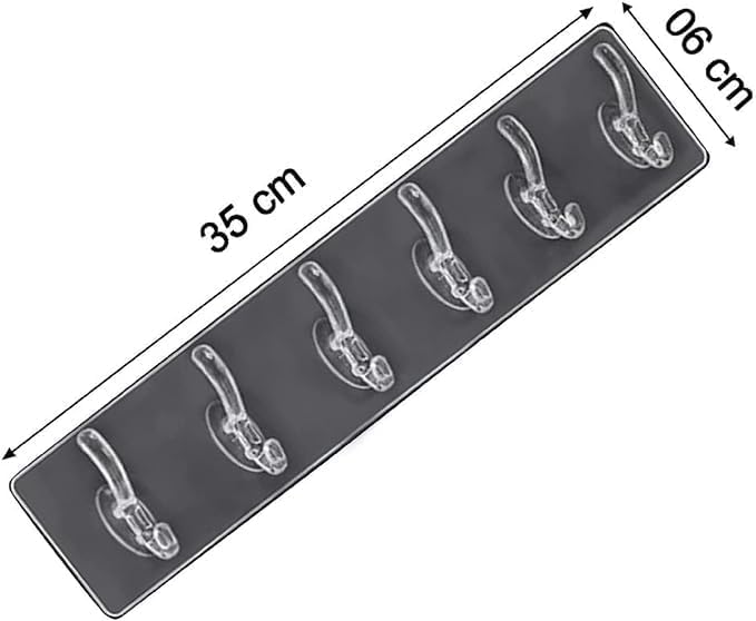 Self-Adhesive Wall Hanger with 6 Hooks - Image 3