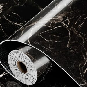 Self Adhesive Black Marble Wallpaper Roll