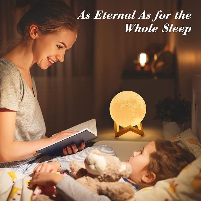3D Moon Lamp 4.7 Inch Dual-Color LED Night Light - Image 9
