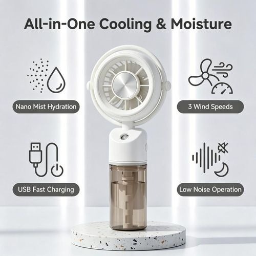 Portable Misting Handheld Fan with Water Spray - Image 4