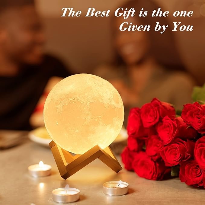 3D Moon Lamp 4.7 Inch Dual-Color LED Night Light - Image 5