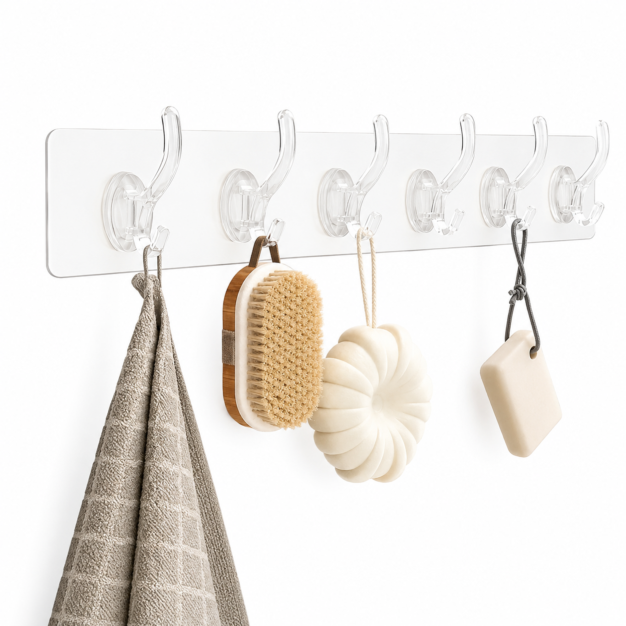 Self-Adhesive Wall Hanger with 6 Hooks - Image 2