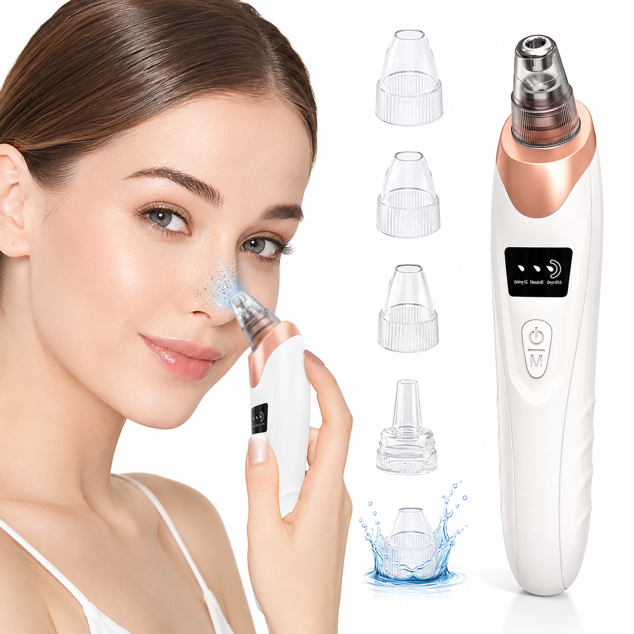 Rechargeable Electric Facial Cleansing Brush with 4 Interchangeable Brush Heads - Image 2