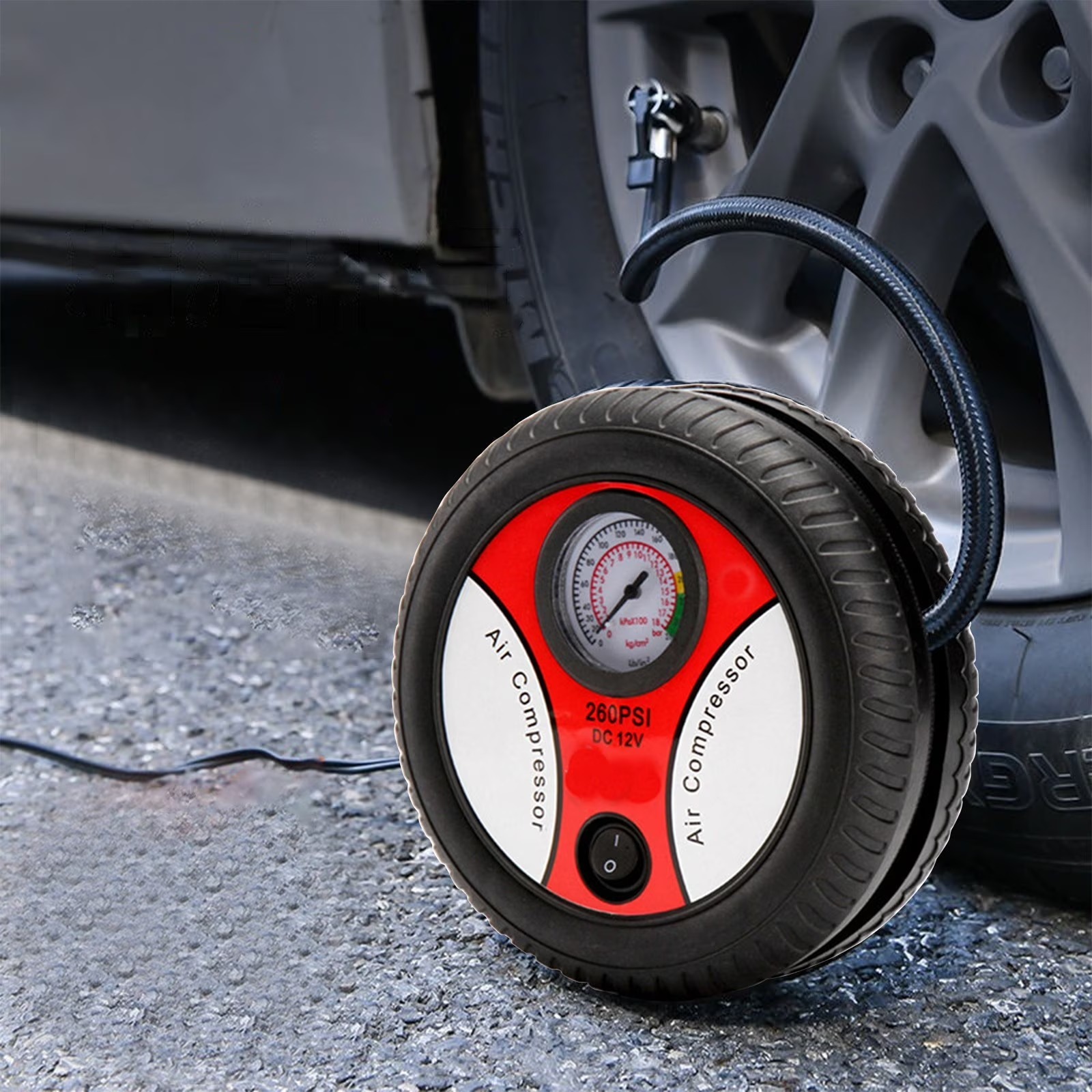 Portable 260 PSI DC 12V Electric Air Compressor Tire Inflator for Car - Image 7