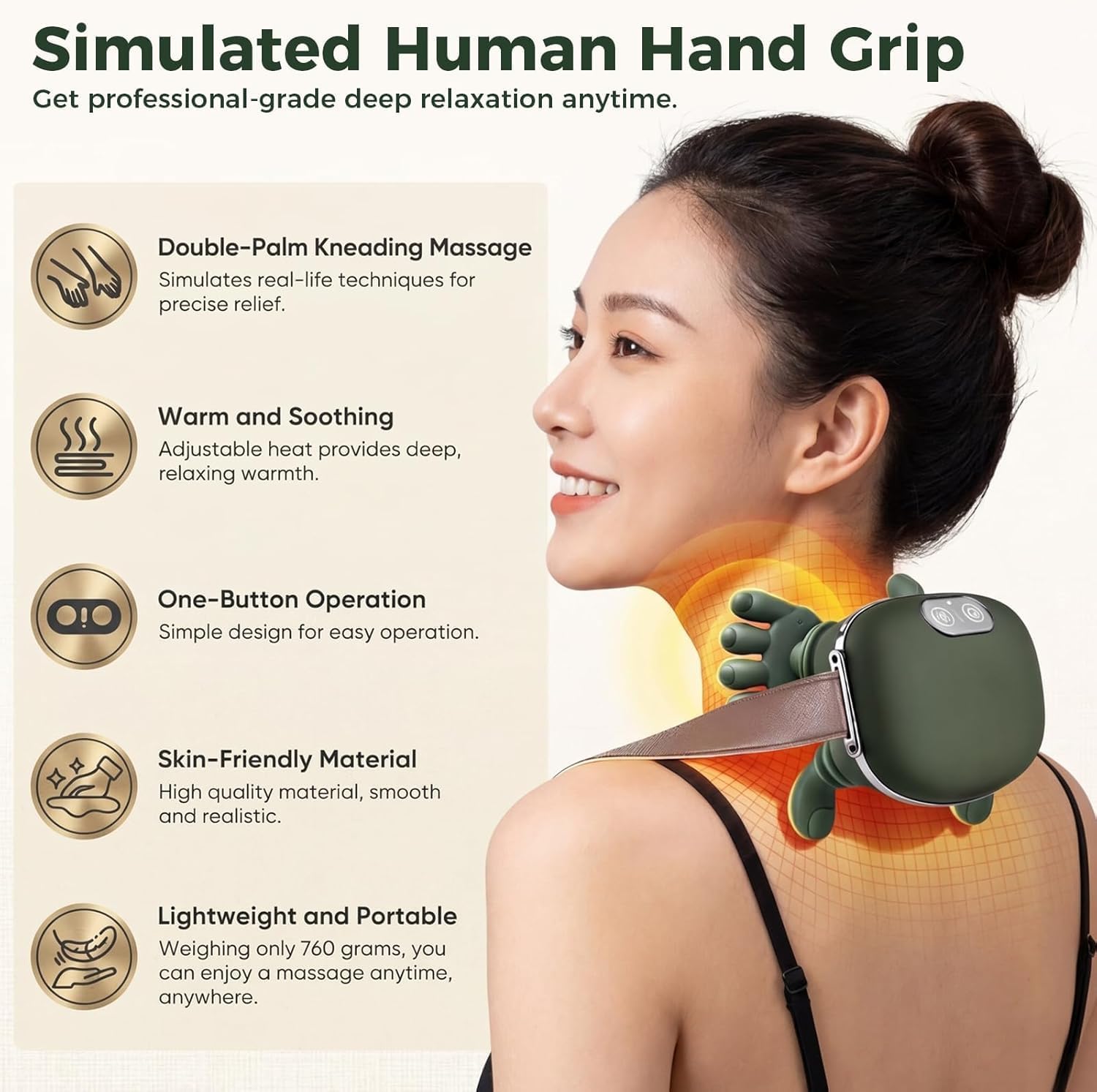 Wireless Neck and Shoulder Massager with Heat - Image 2