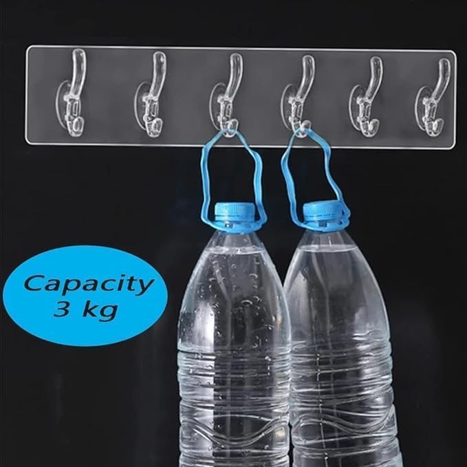 Self-Adhesive Wall Hanger with 6 Hooks - Image 4