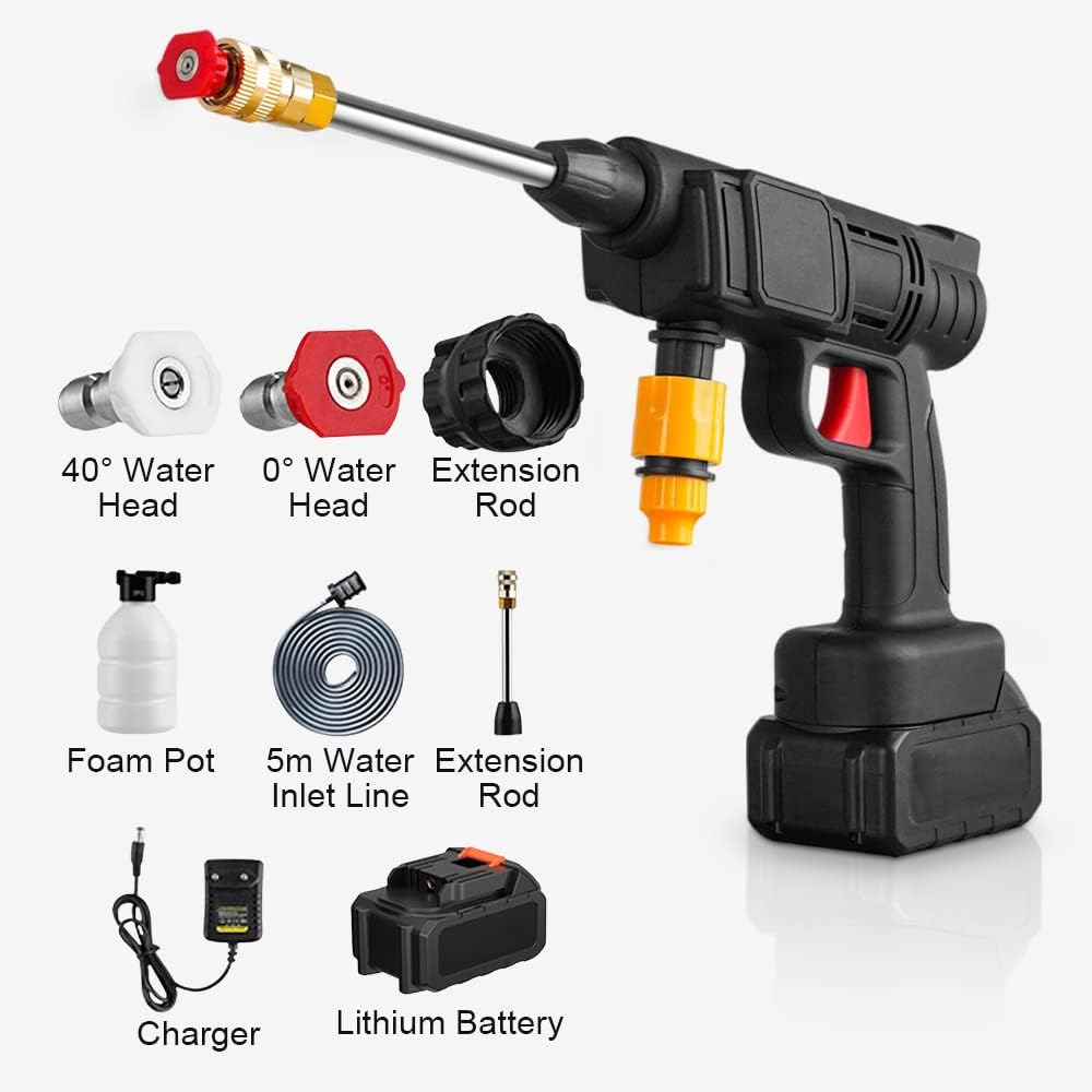 Portable Cordless High Pressure Water Spray Gun with Battery - Image 3