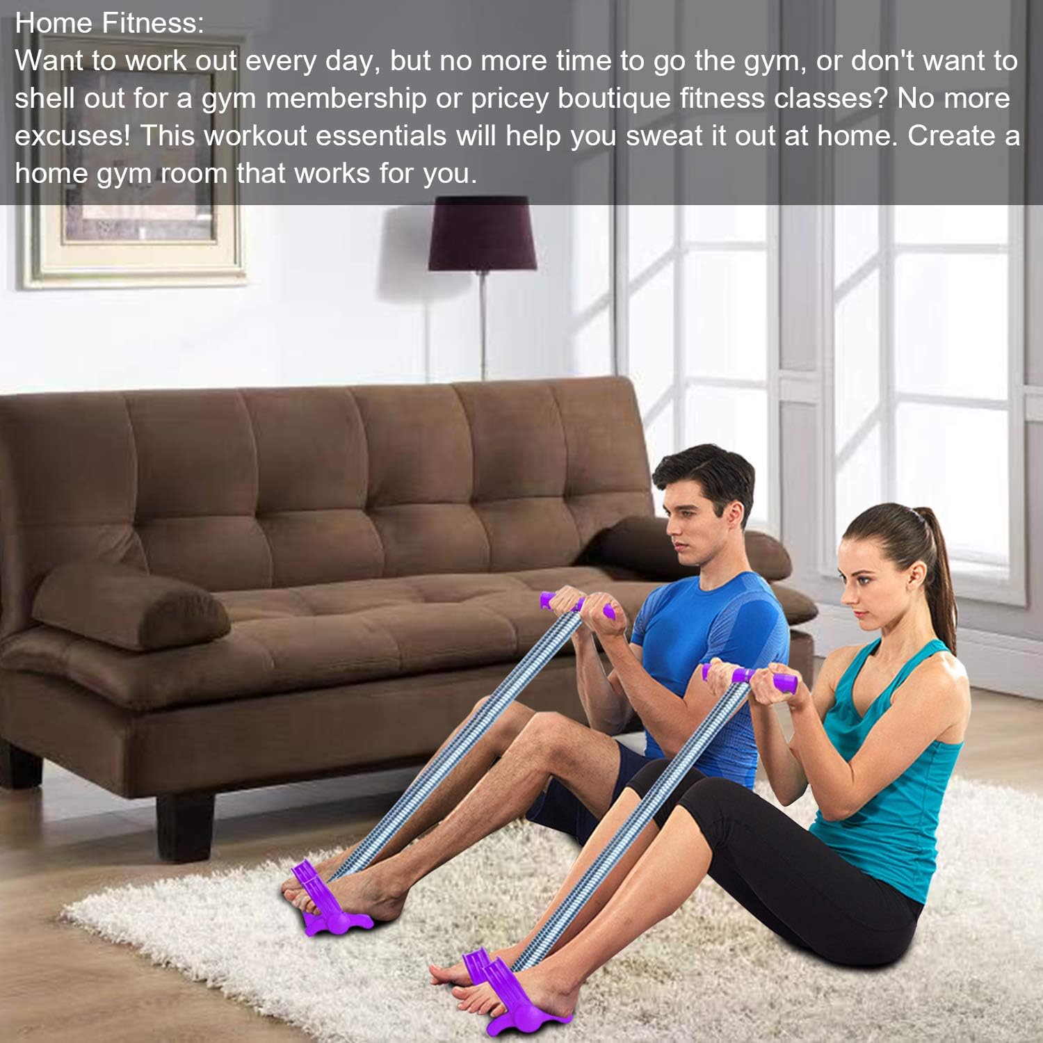 Elastic Sit-Up Pull Rope with Dual Spring Tension - Image 5