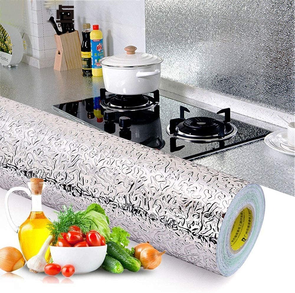Waterproof Oil-Proof Aluminum Foil Kitchen Wall Sticker - Image 2