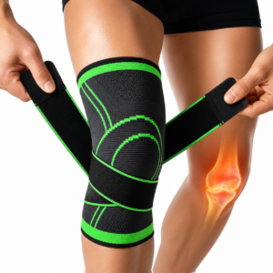 Professional Knee Compression Sleeve with Adjustable Straps