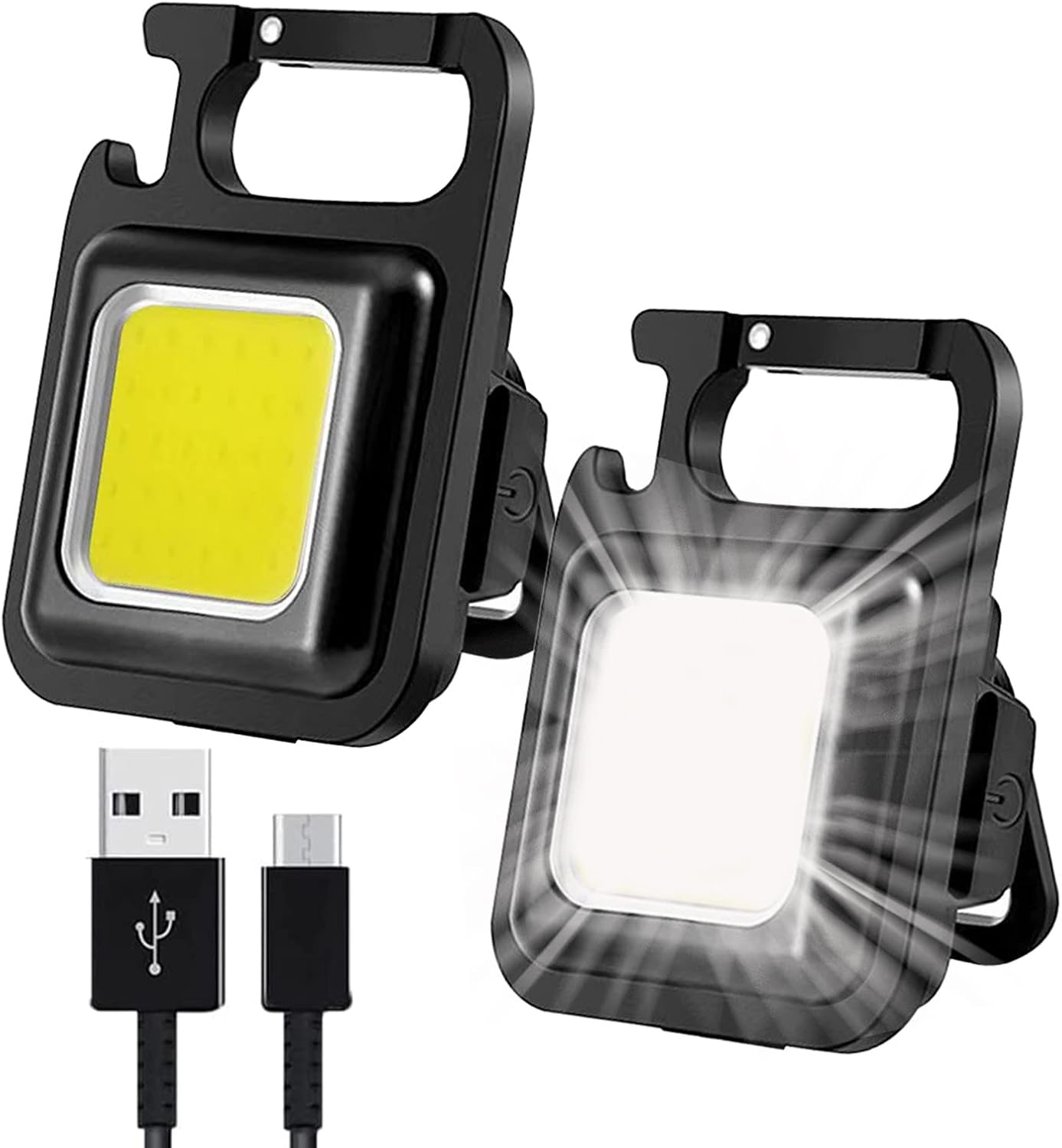 COB LED Rechargeable Keychain Flashlight 800 Lumens - Image 3