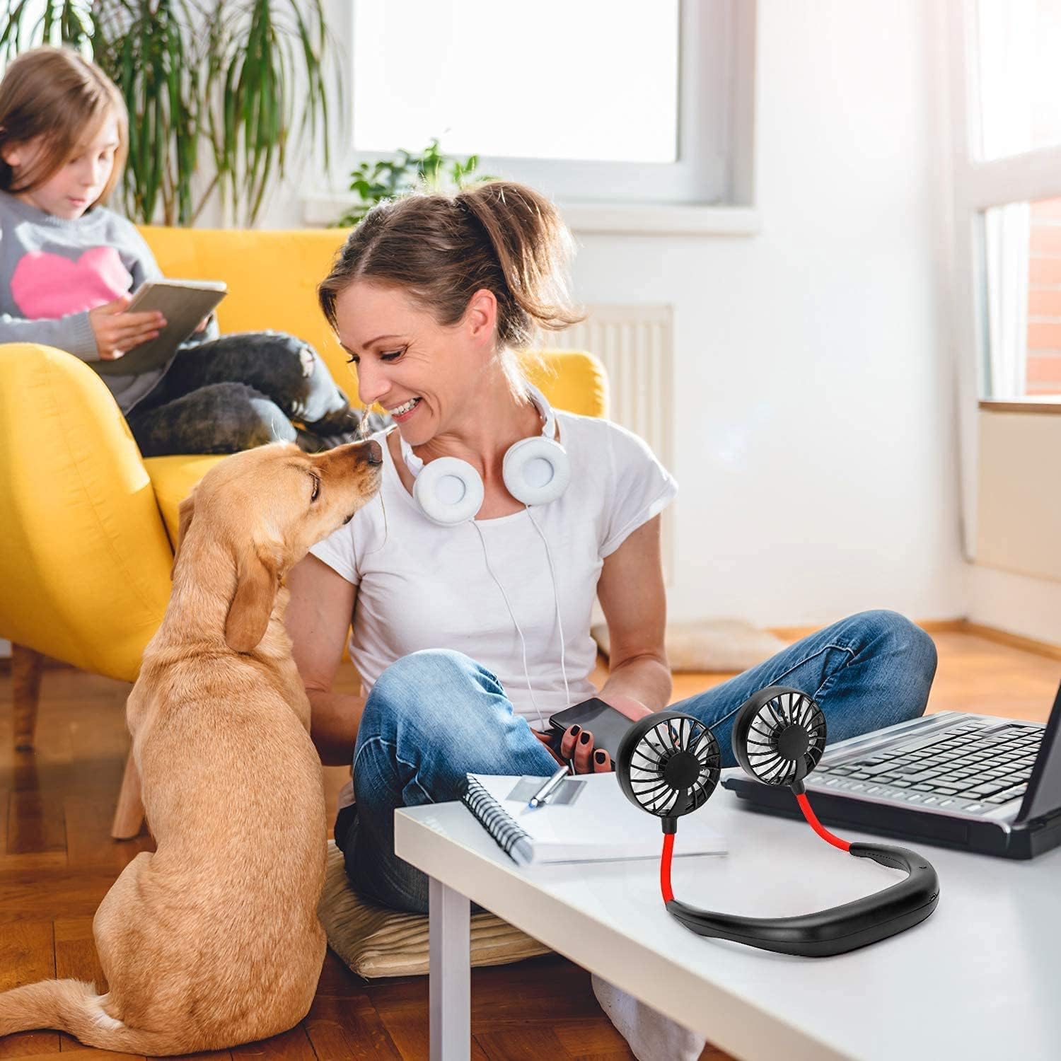 Portable Hanging Neck Fan, Hands-Free - Image 7