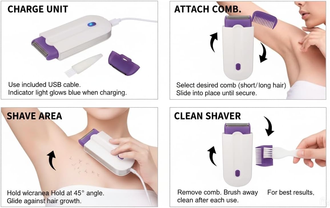 Rechargeable Electric Hair Remover with Sensor Light Technology - Image 6