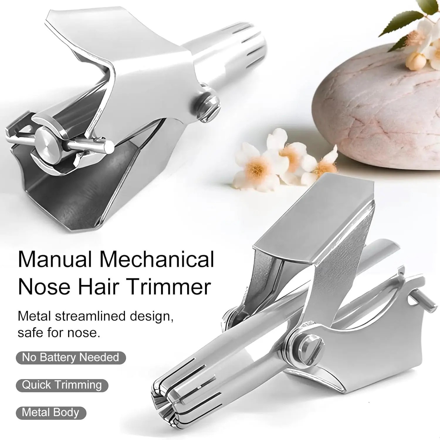 Stainless Steel Manual Nose & Ear Hair Trimmer - Image 6