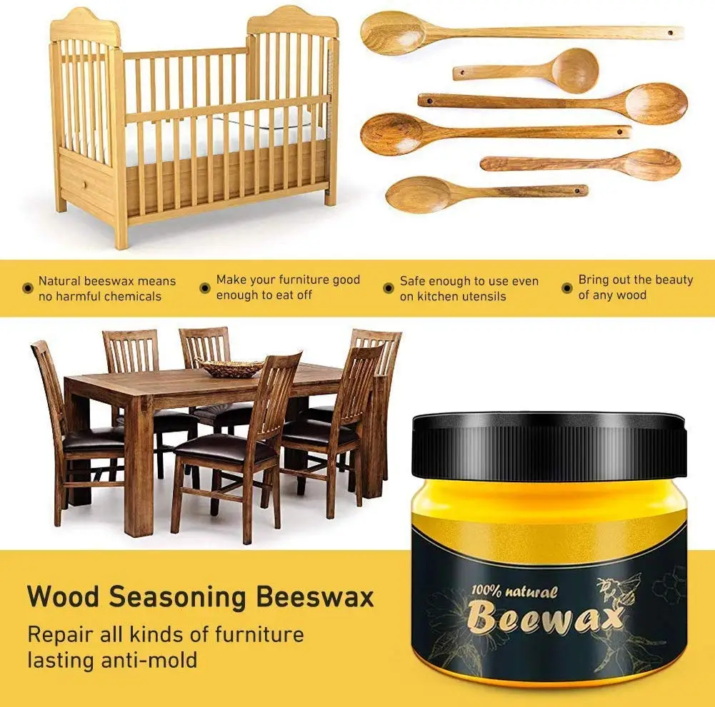 Natural Beeswax Wood Polish & Conditioner for Furniture - Image 4