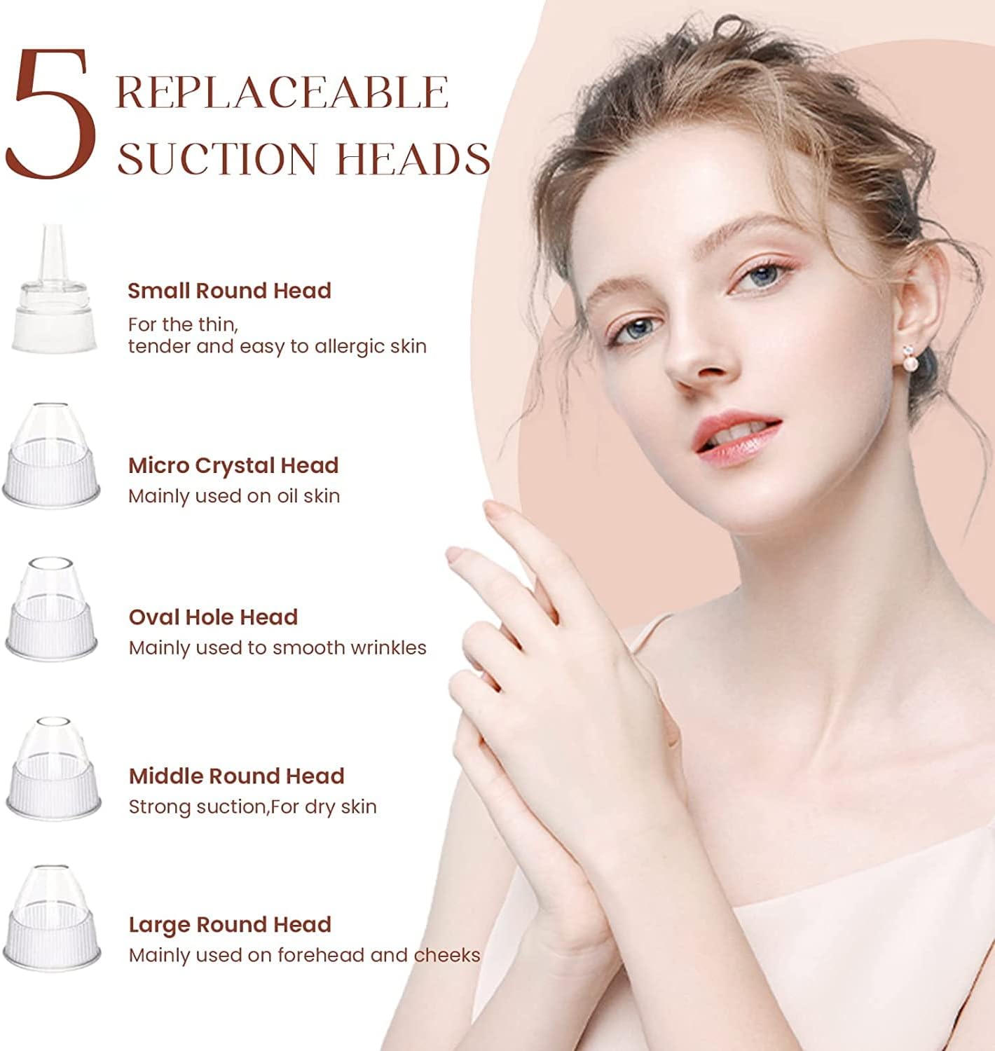 Rechargeable Electric Facial Cleansing Brush with 4 Interchangeable Brush Heads - Image 6
