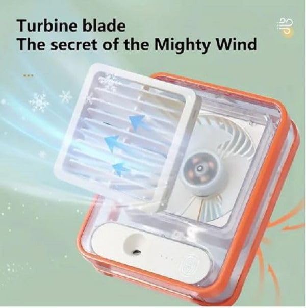 Portable Misting Desk Fan with LED Night Light - Image 3