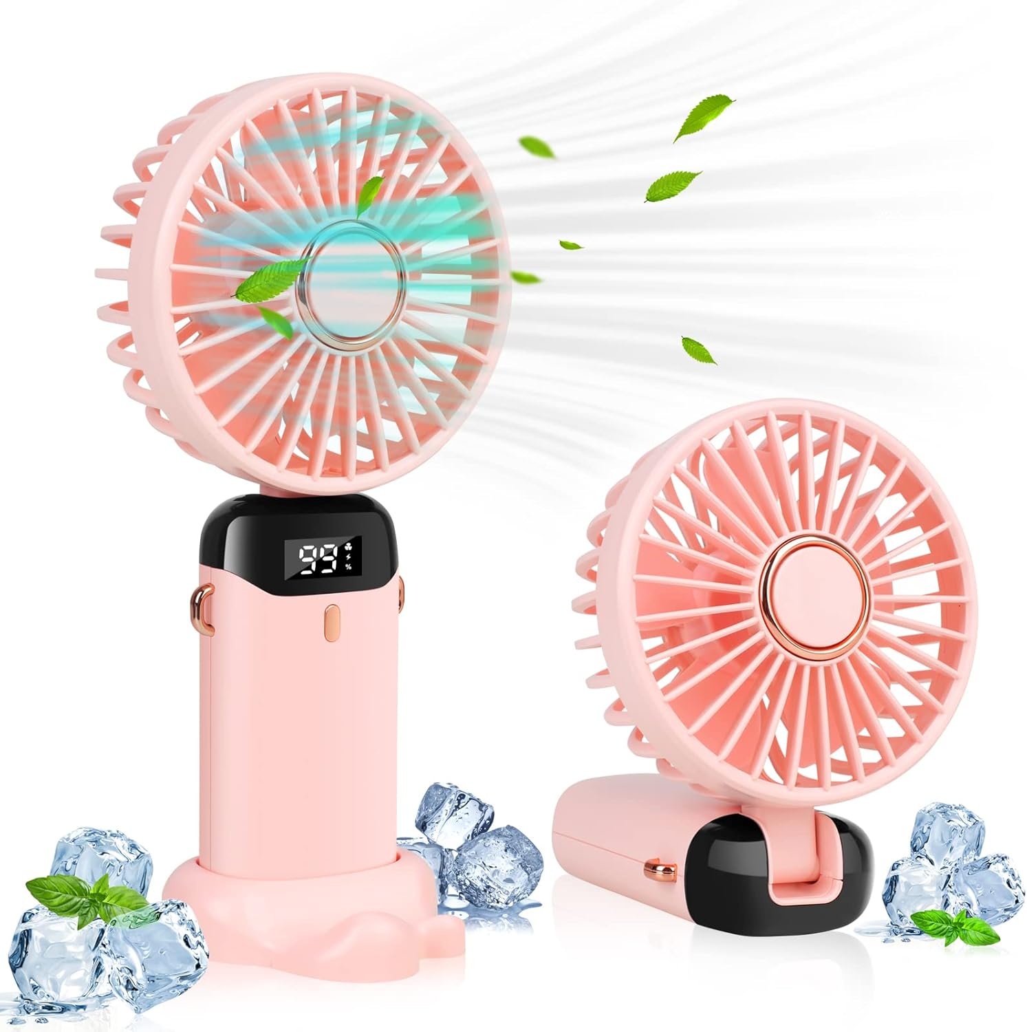 Portable Handheld Fan with 4000mAh Rechargeable Battery - Image 2