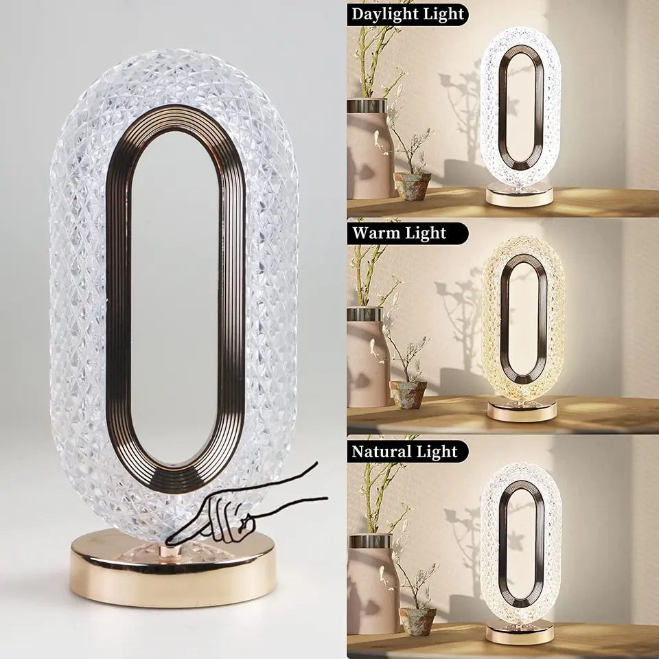 Modern Iron Crystal Table Lamp - Image 7