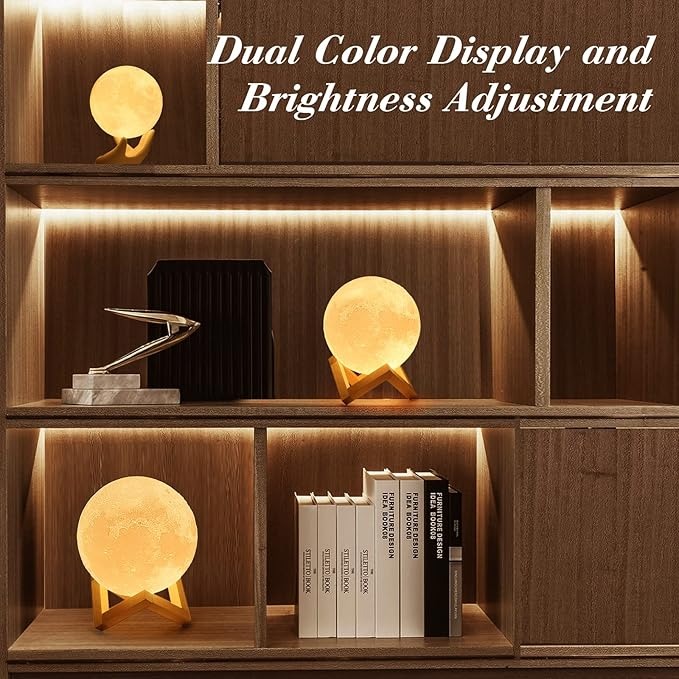 3D Moon Lamp 4.7 Inch Dual-Color LED Night Light - Image 7