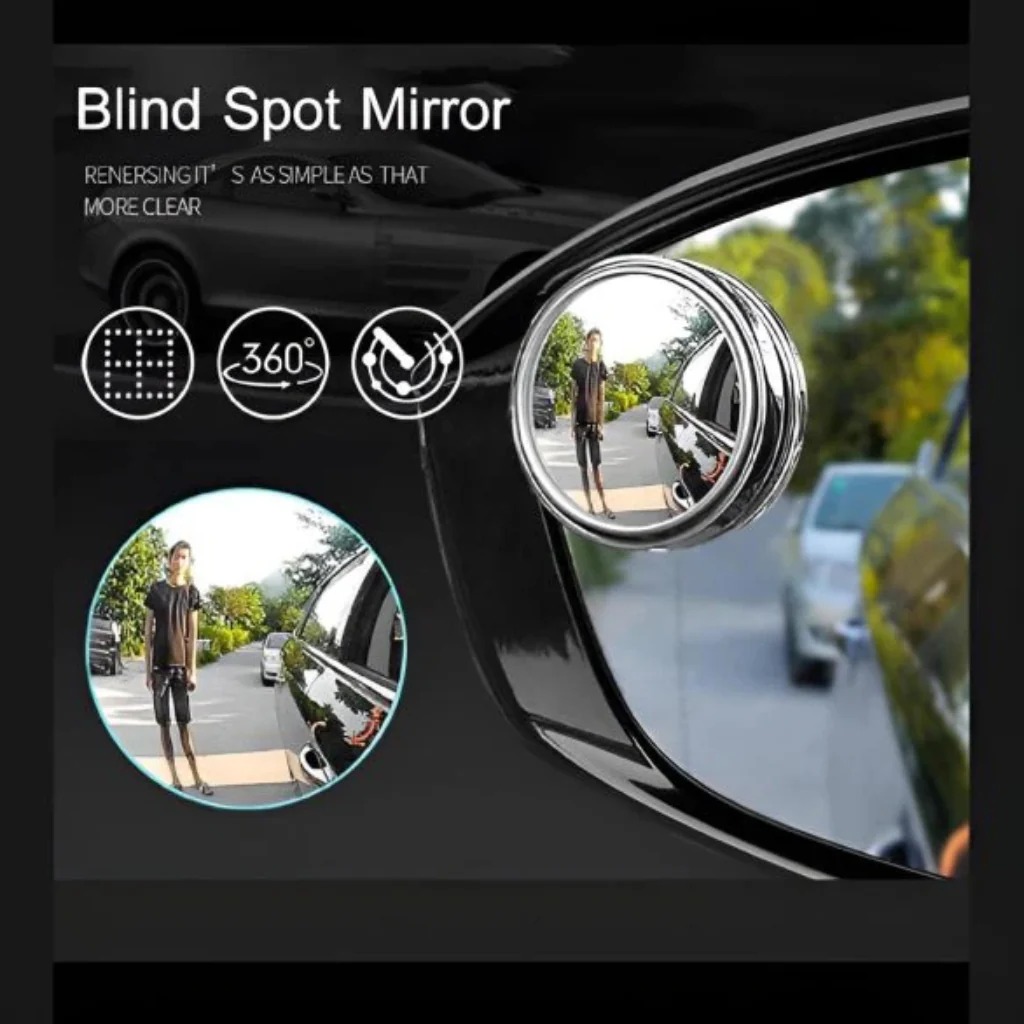 Car Blind Spot Mirror Set, 2 Pcs Round Original Glass Convex Mirrors - Image 5