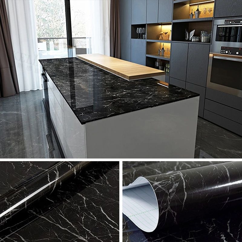 Self Adhesive Black Marble Wallpaper Roll - Image 7