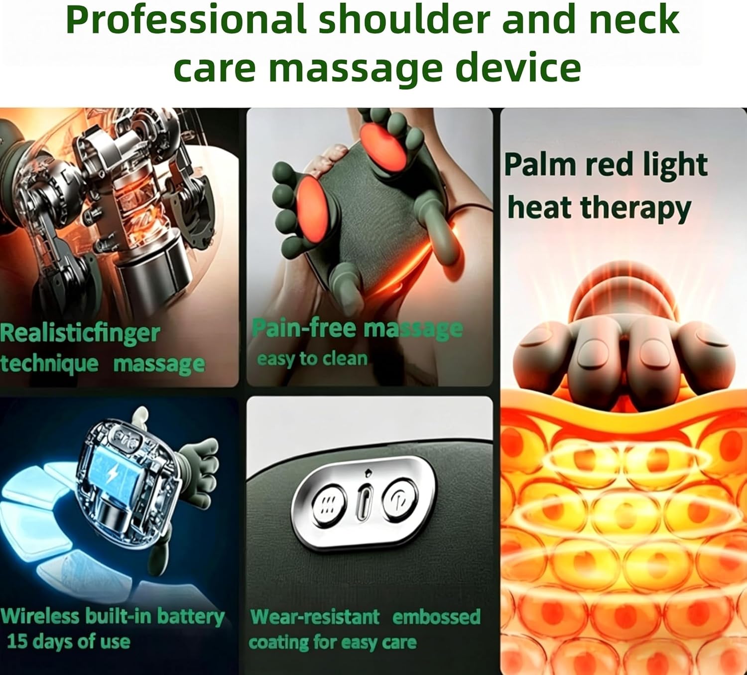 Wireless Neck and Shoulder Massager with Heat - Image 9