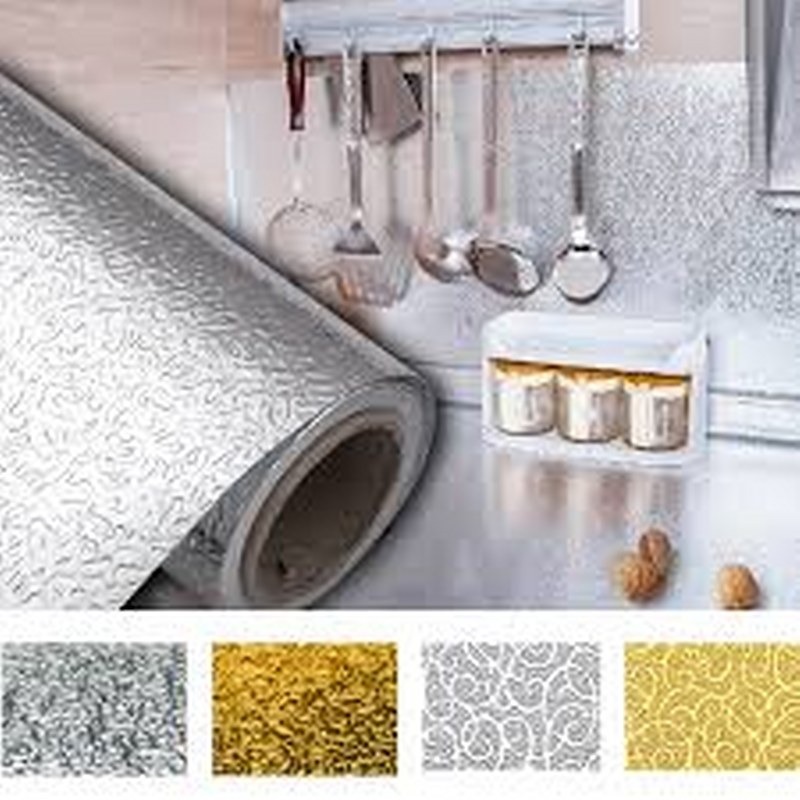 Waterproof Oil-Proof Aluminum Foil Kitchen Wall Sticker - Image 9