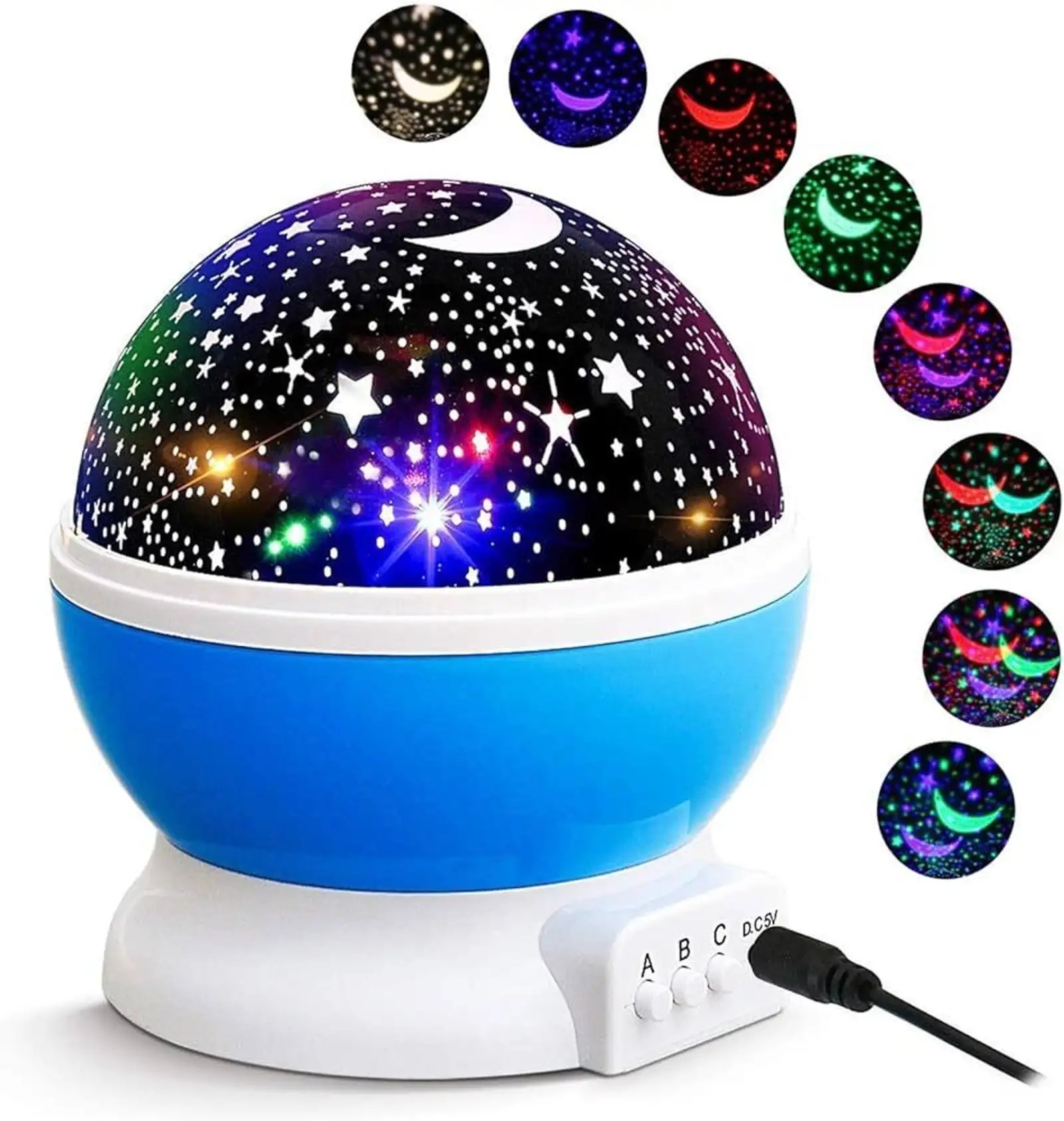 LED Galaxy Moon Lamp Starry Sky Rotating Projection - Image 2