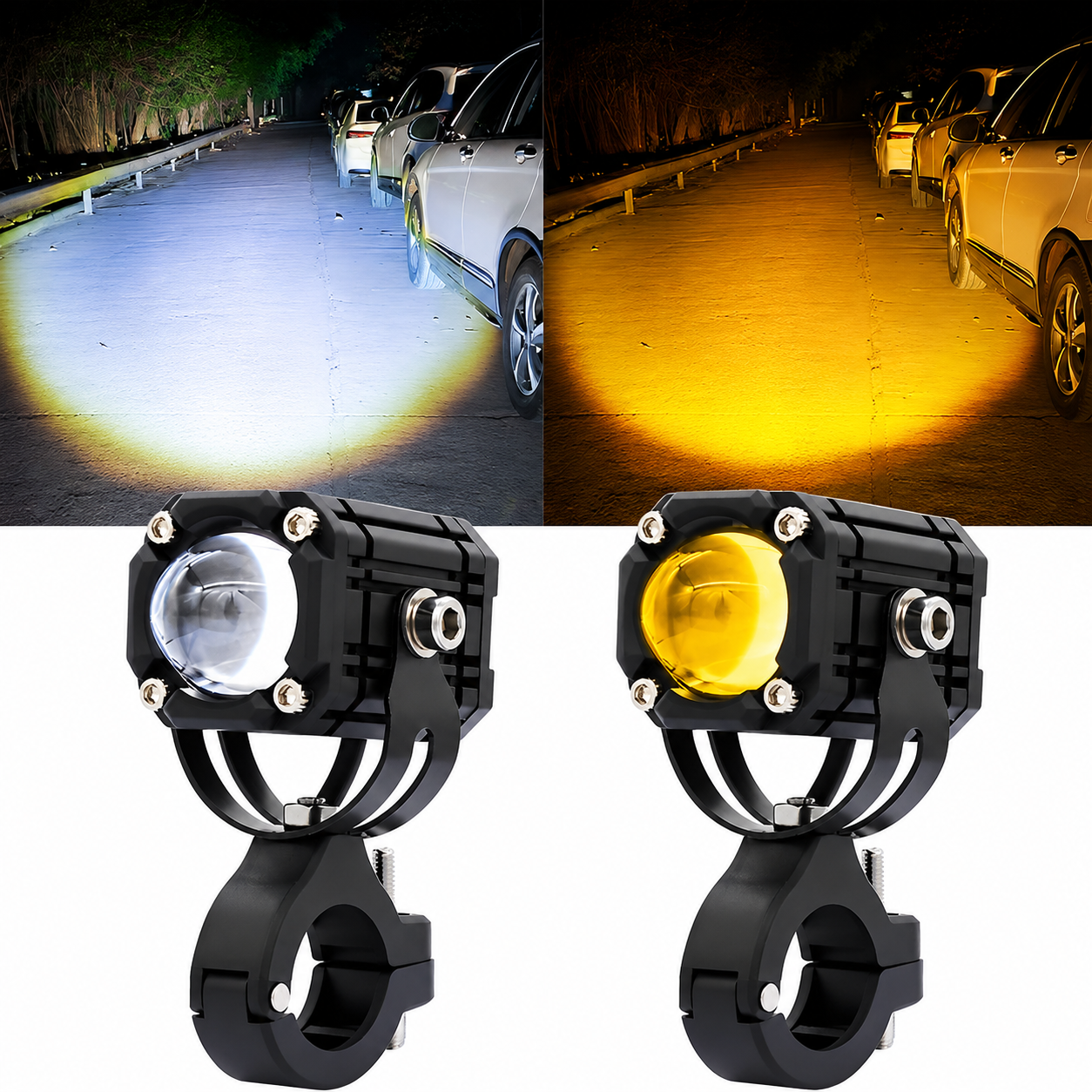 Motorcycle LED Fog Driving Lights - Image 2