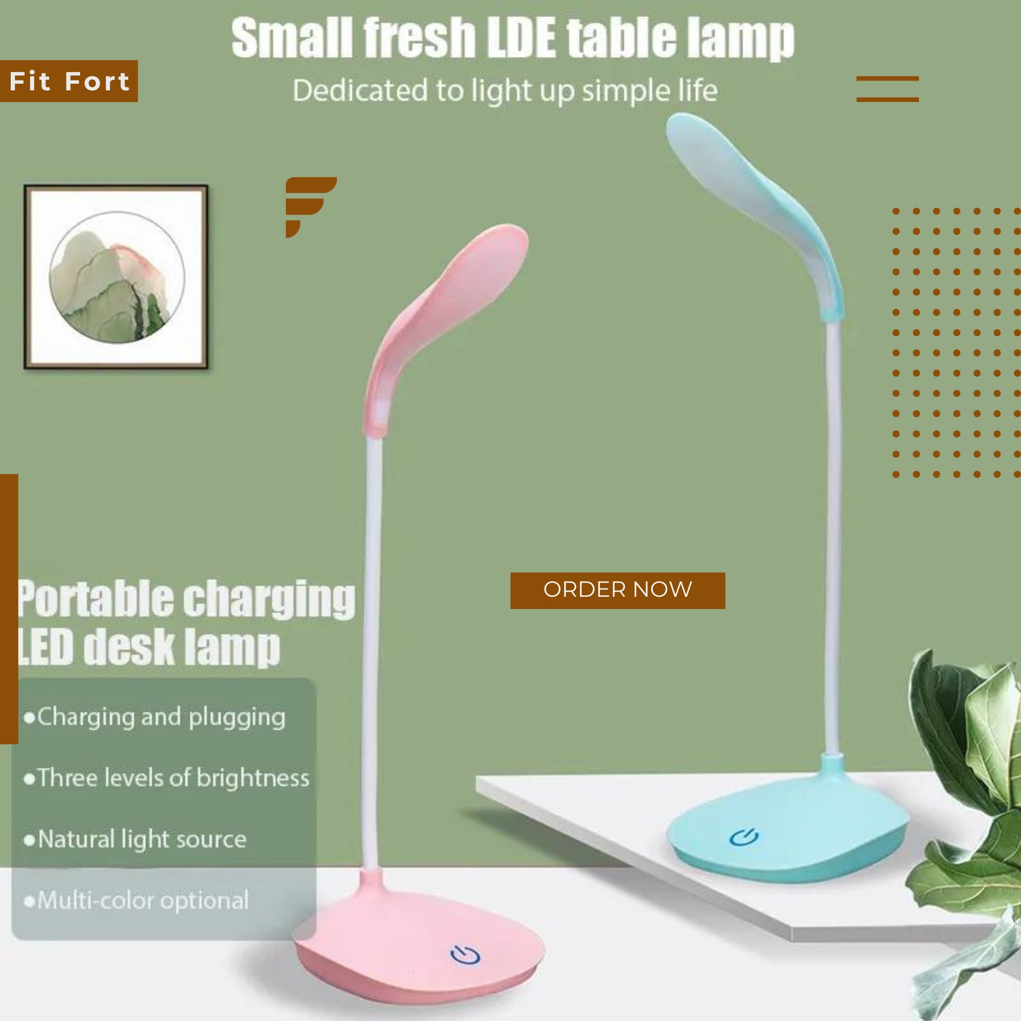 Portable 360° Adjustable LED Desk Lamp with 3 Brightness Levels - Image 7