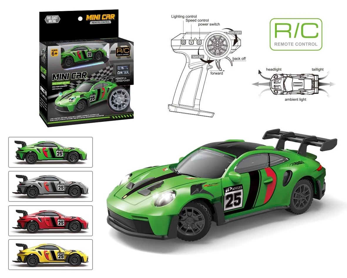 2.4GHz RC Mini Racing Car with Die-Cast Body - Image 4
