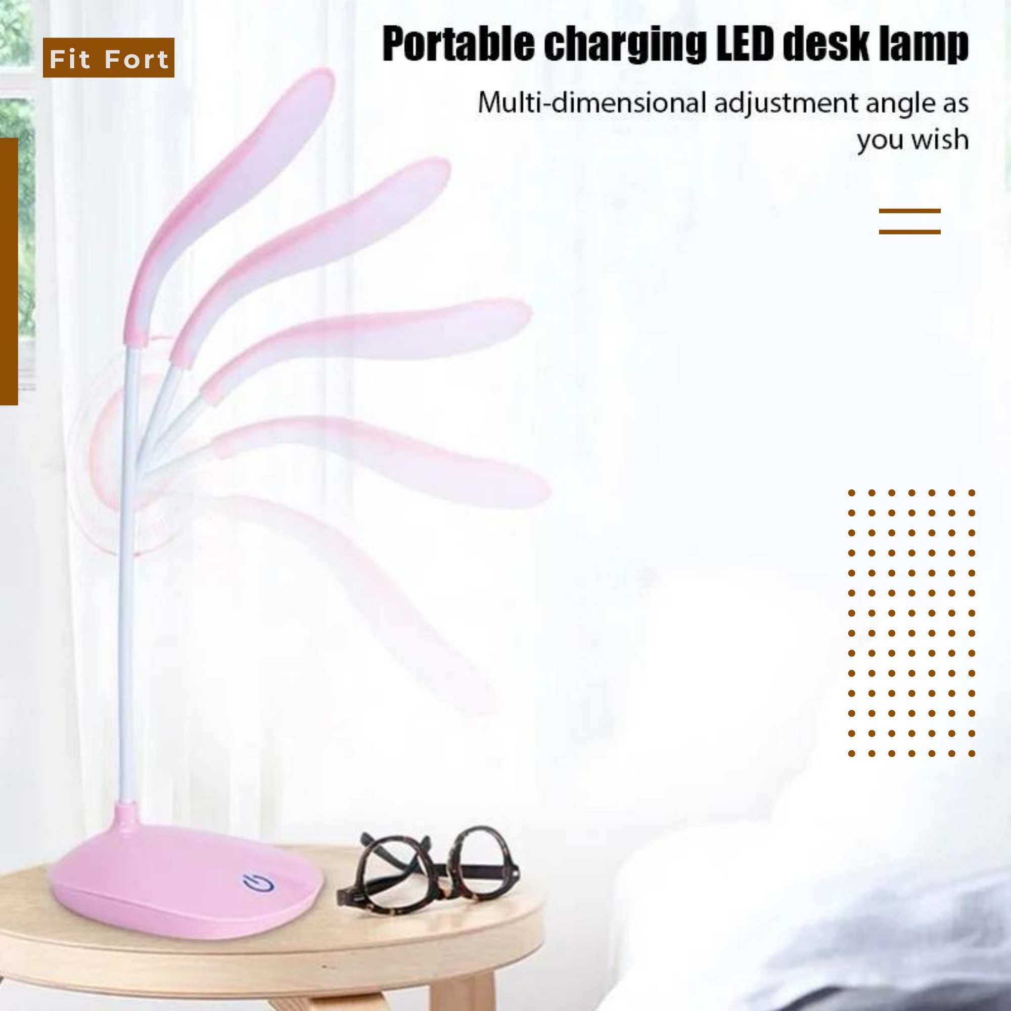Portable 360° Adjustable LED Desk Lamp with 3 Brightness Levels - Image 9