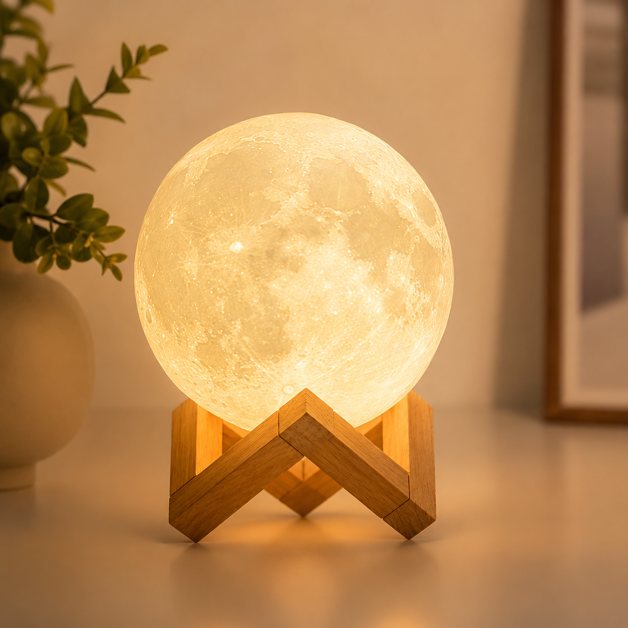 3D Moon Lamp 4.7 Inch Dual-Color LED Night Light - Image 4