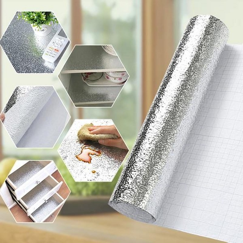 Waterproof Oil-Proof Aluminum Foil Kitchen Wall Sticker - Image 10
