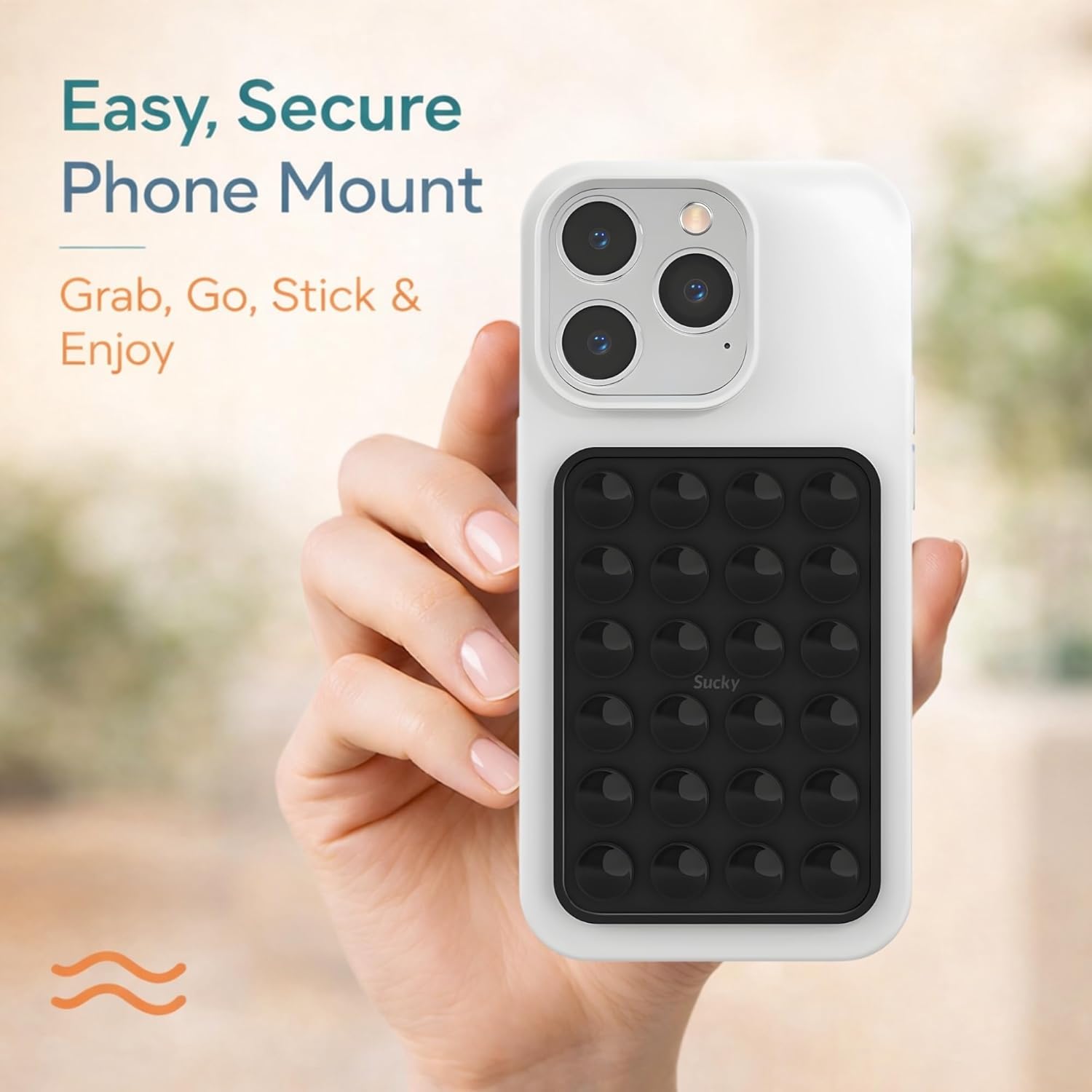 Suction Phone Case Mount with Sticky Grip - Image 3