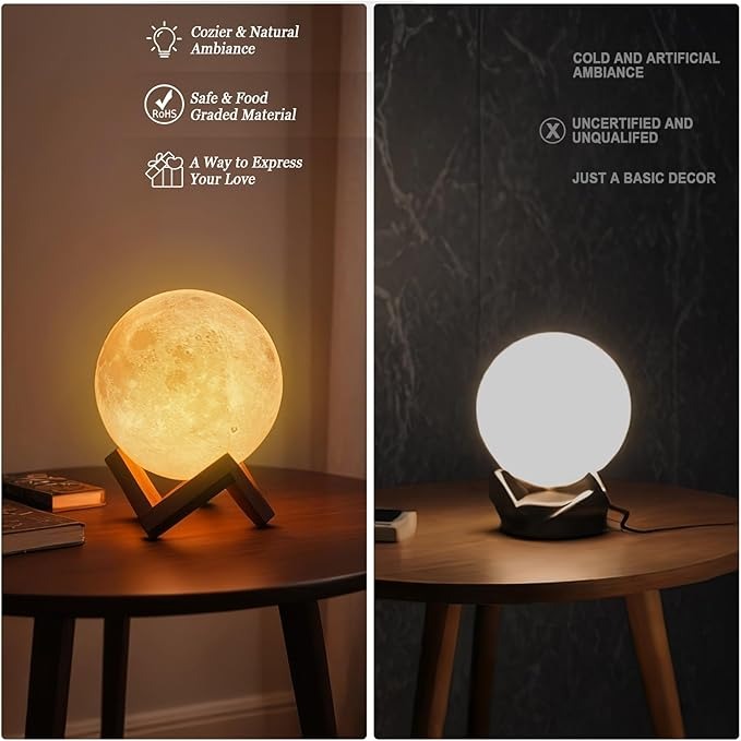 3D Moon Lamp 4.7 Inch Dual-Color LED Night Light - Image 6