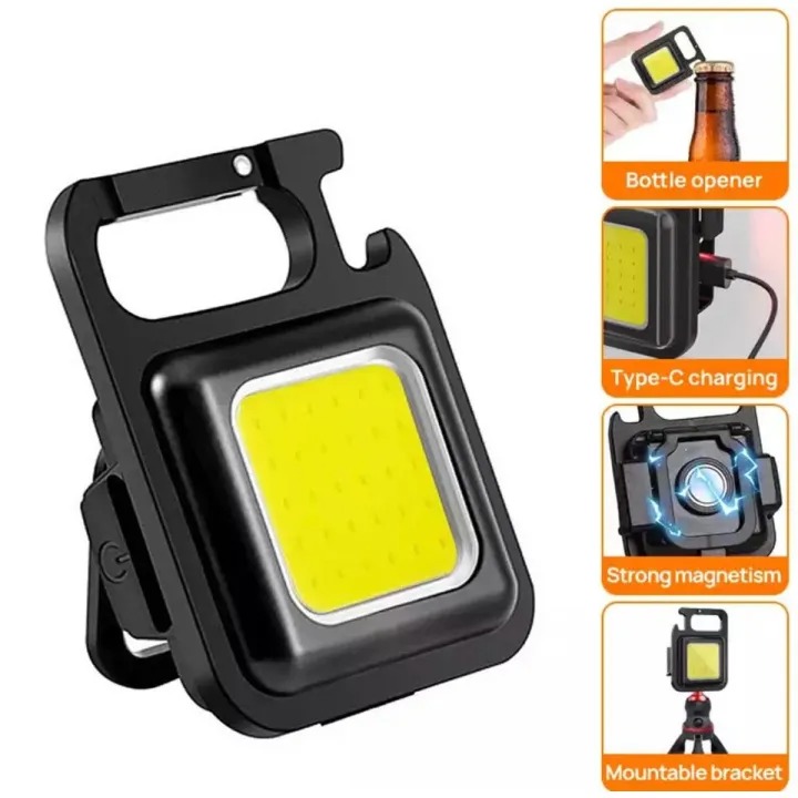COB LED Rechargeable Keychain Flashlight 800 Lumens - Image 5