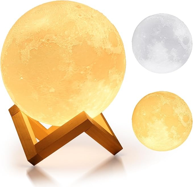 3D Moon Lamp 4.7 Inch Dual-Color LED Night Light - Image 3