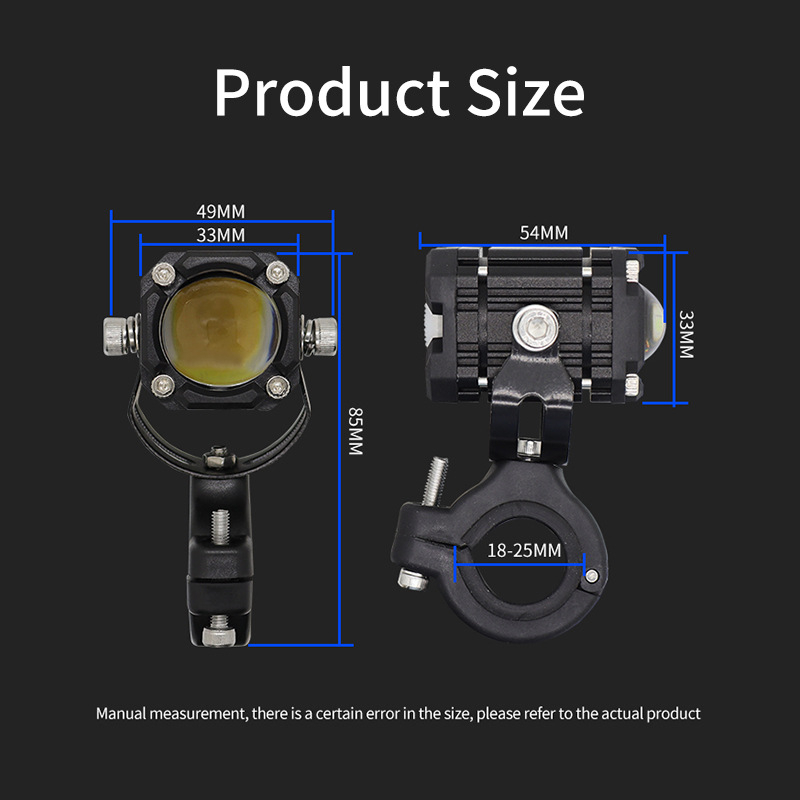 Motorcycle LED Fog Driving Lights - Image 7