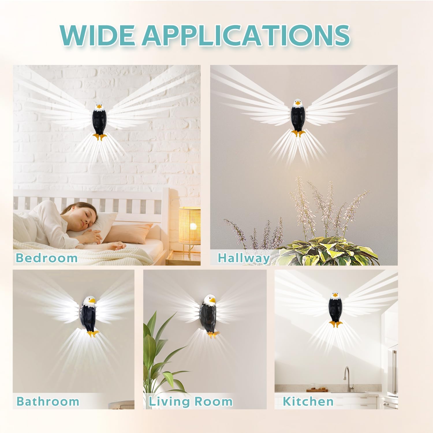Eagle Shaped LED Wall Light with Remote Control - Image 4