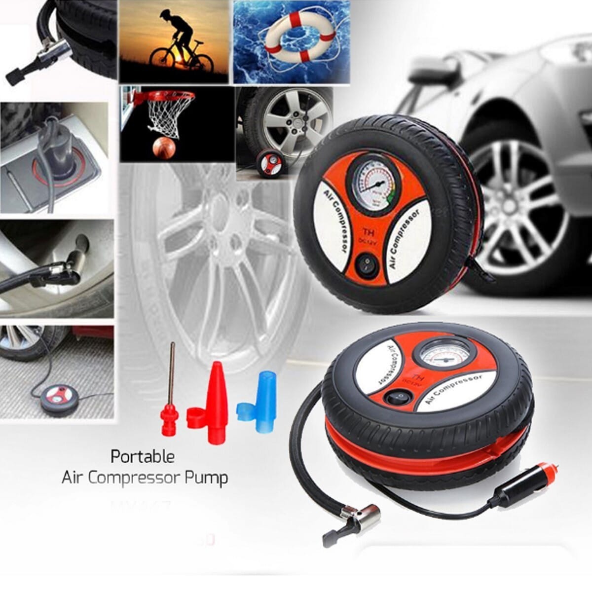 Portable 260 PSI DC 12V Electric Air Compressor Tire Inflator for Car - Image 6