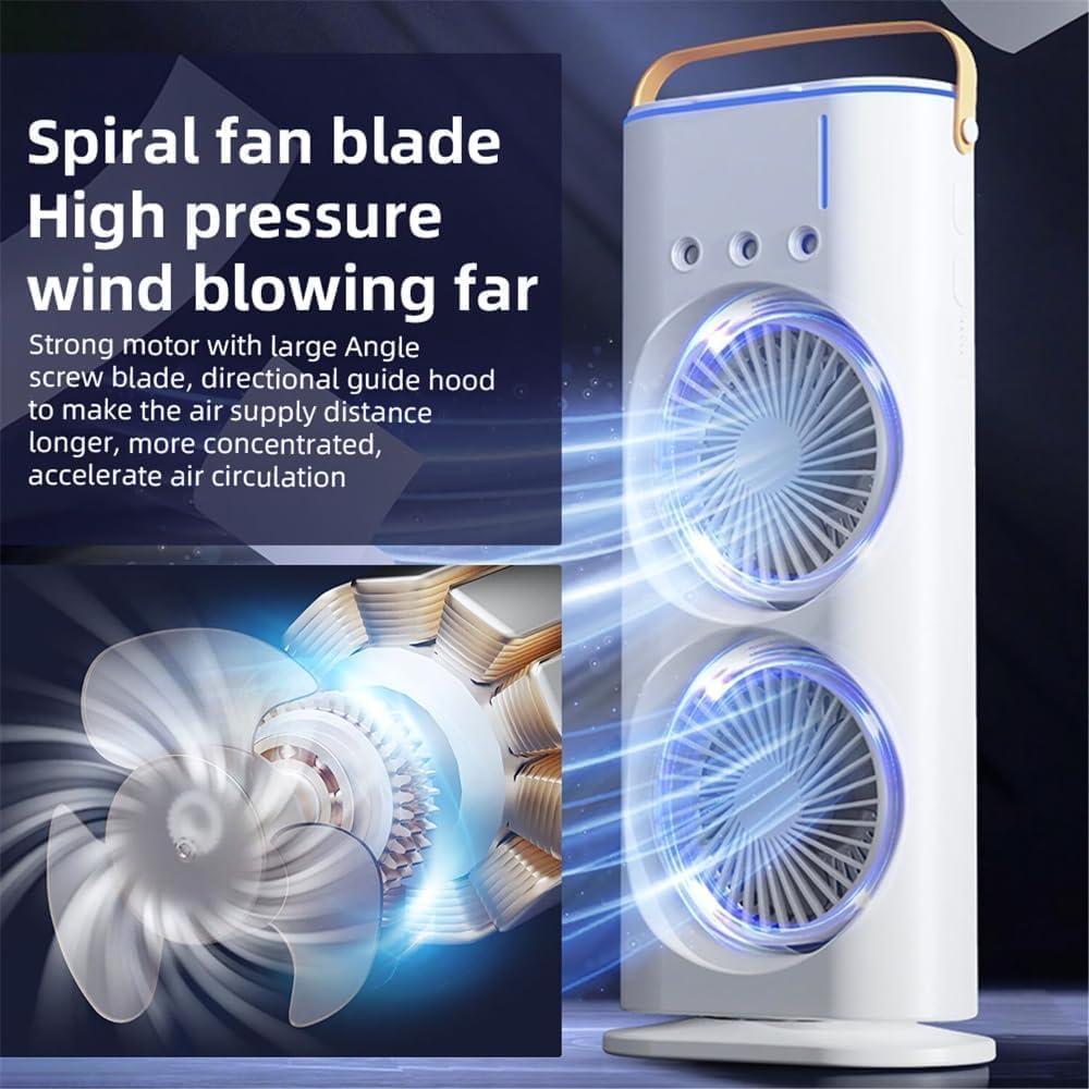 Portable Air Cooler Mini Fan with 3 Mist Spray Modes - Image 6