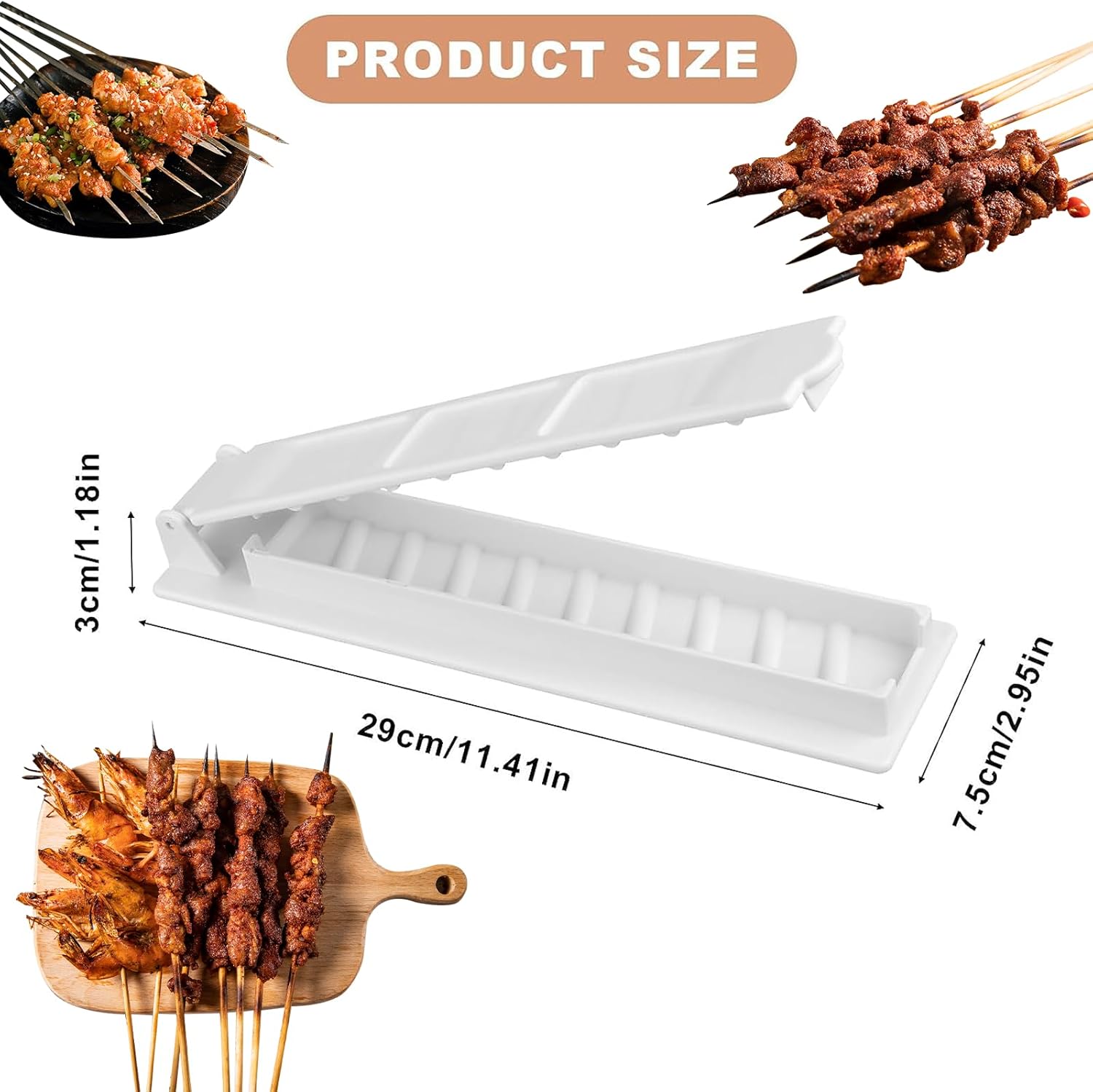 Manual Kebab Maker Skewer Press Mold for Long Skewers - Image 5