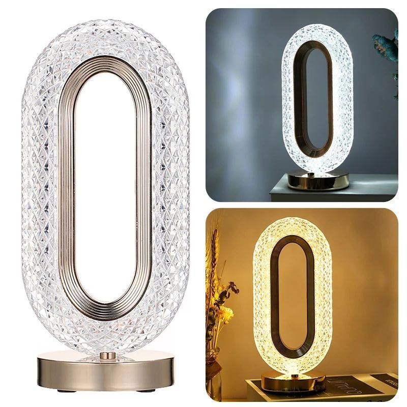 Modern Iron Crystal Table Lamp - Image 3
