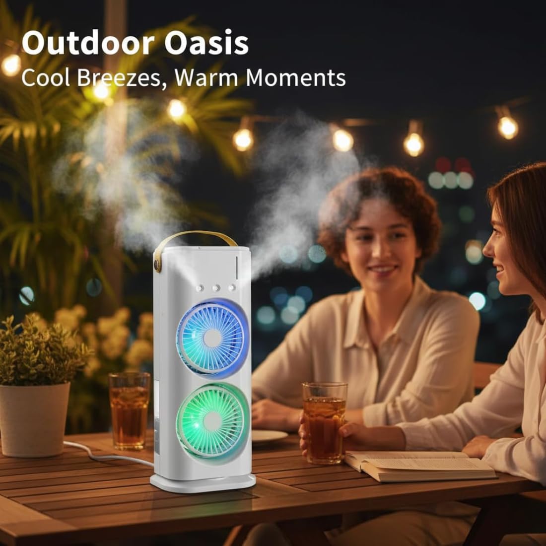 Portable Air Cooler Mini Fan with 3 Mist Spray Modes - Image 7