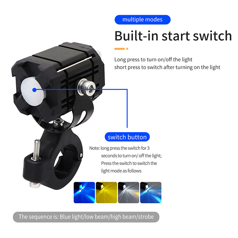 Motorcycle LED Fog Driving Lights - Image 5